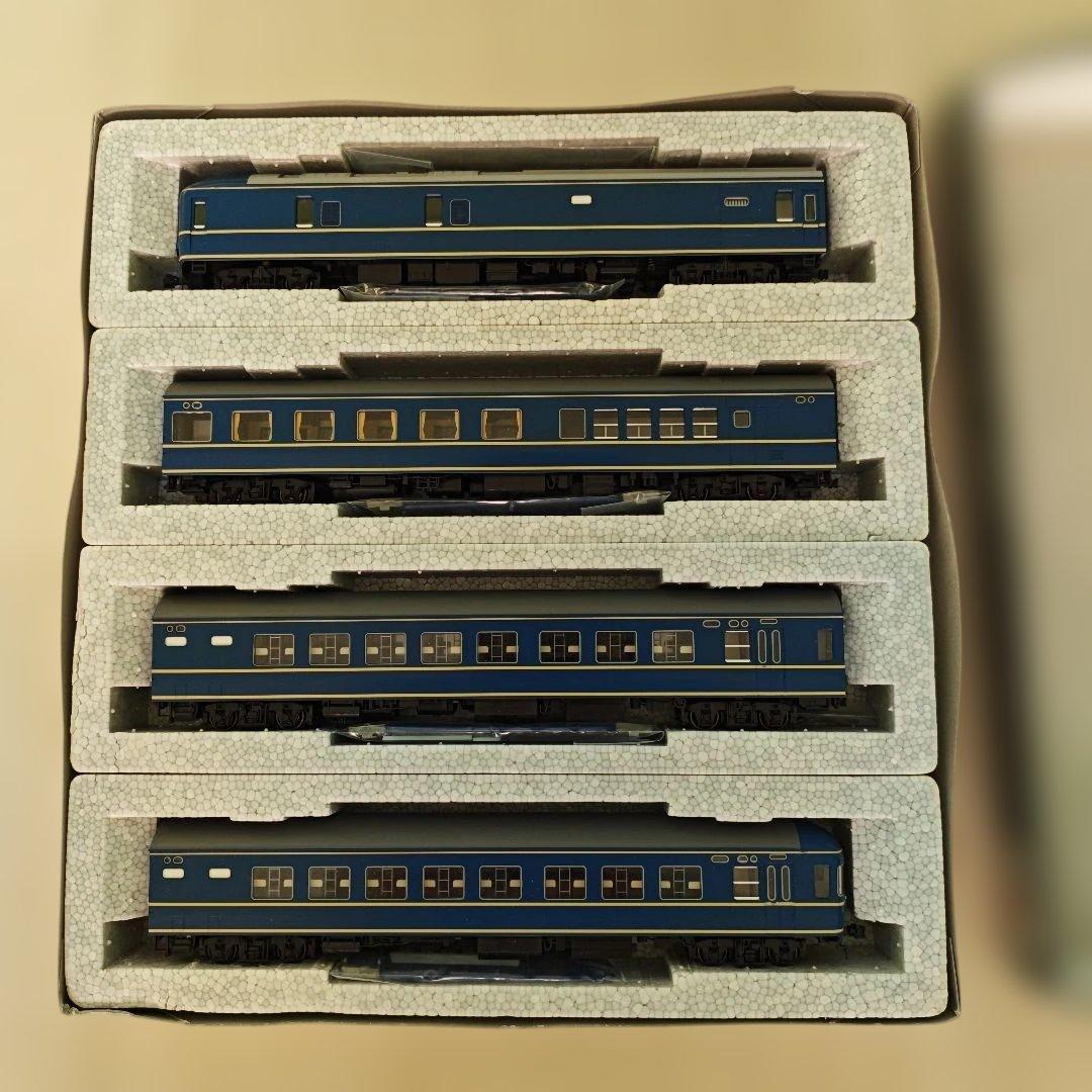 4両編成 鉄道模型 青色 セット