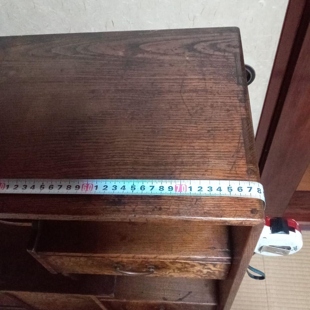 茶箪笥(違い棚付)　昭和２０年代〜　アンティーク、ビンテージ