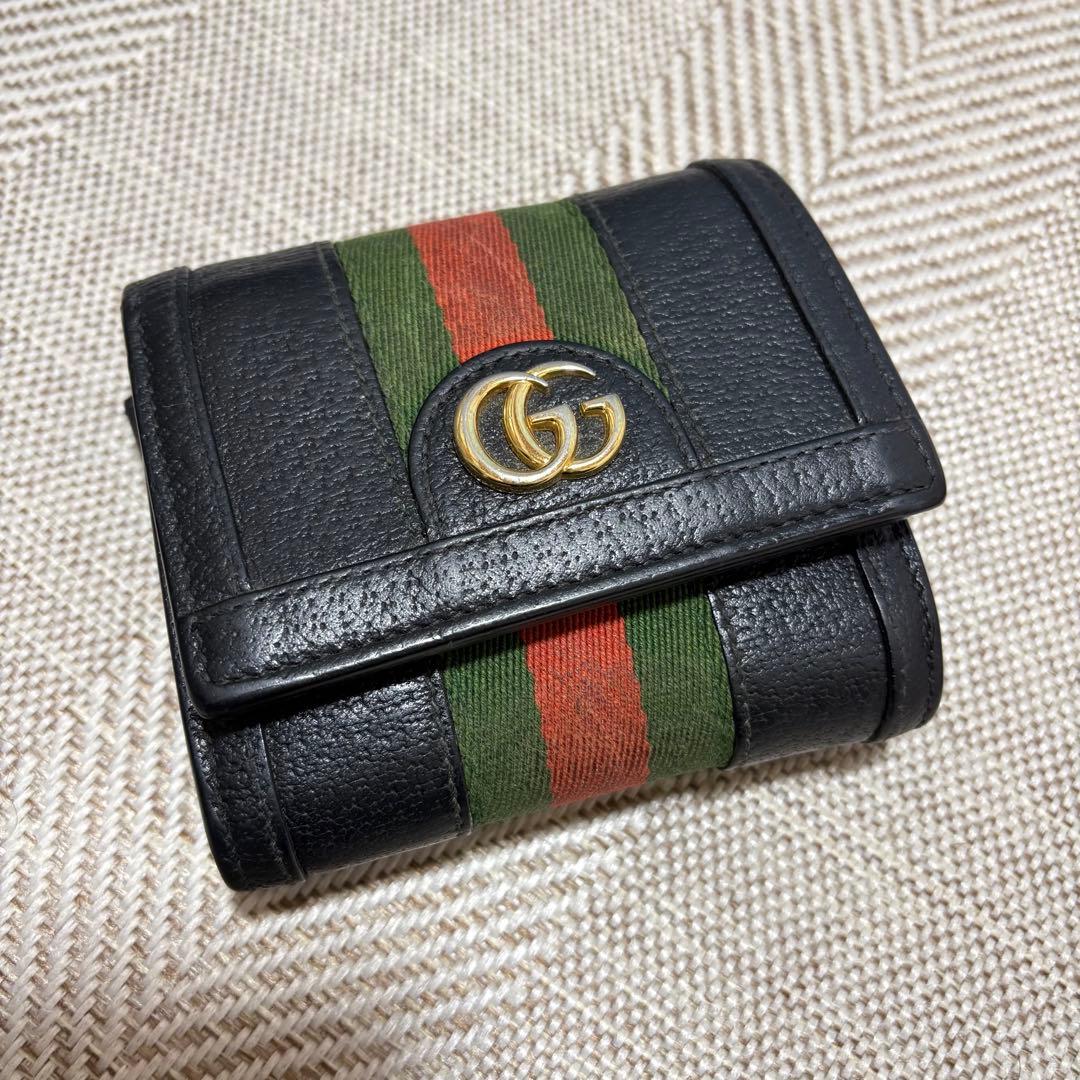 GUCCI オールドグッチ　シェリーライン　二つ折り財布