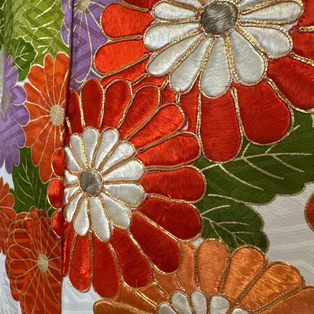 大正ロマンレトロ可愛い紺地×金駒刺繍♡振袖フルセット セミアンティーク 成人式