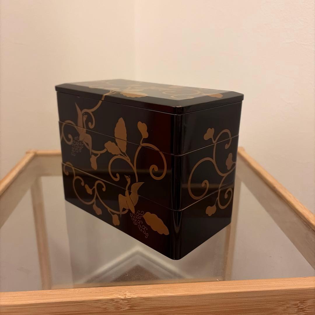 アンティーク　漆塗りお重箱セット