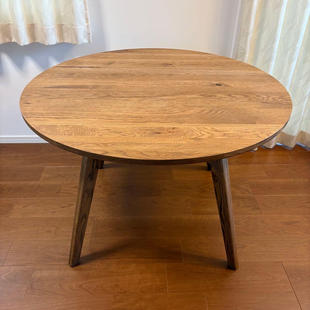 【しーも】unico ADDAY（アディ）ラウンドダイニングテーブル