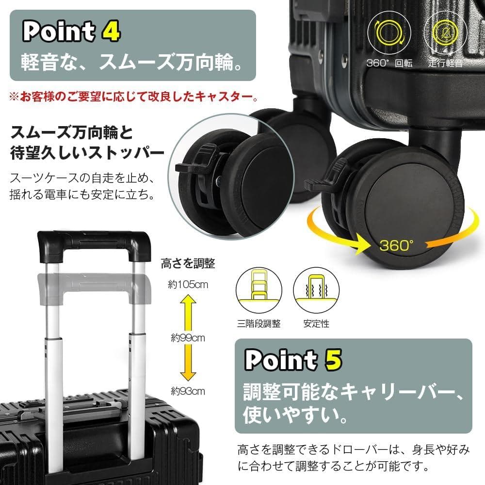 【新品】スーツケース キャリーケース Type-C Mサイズ 67L ブラック