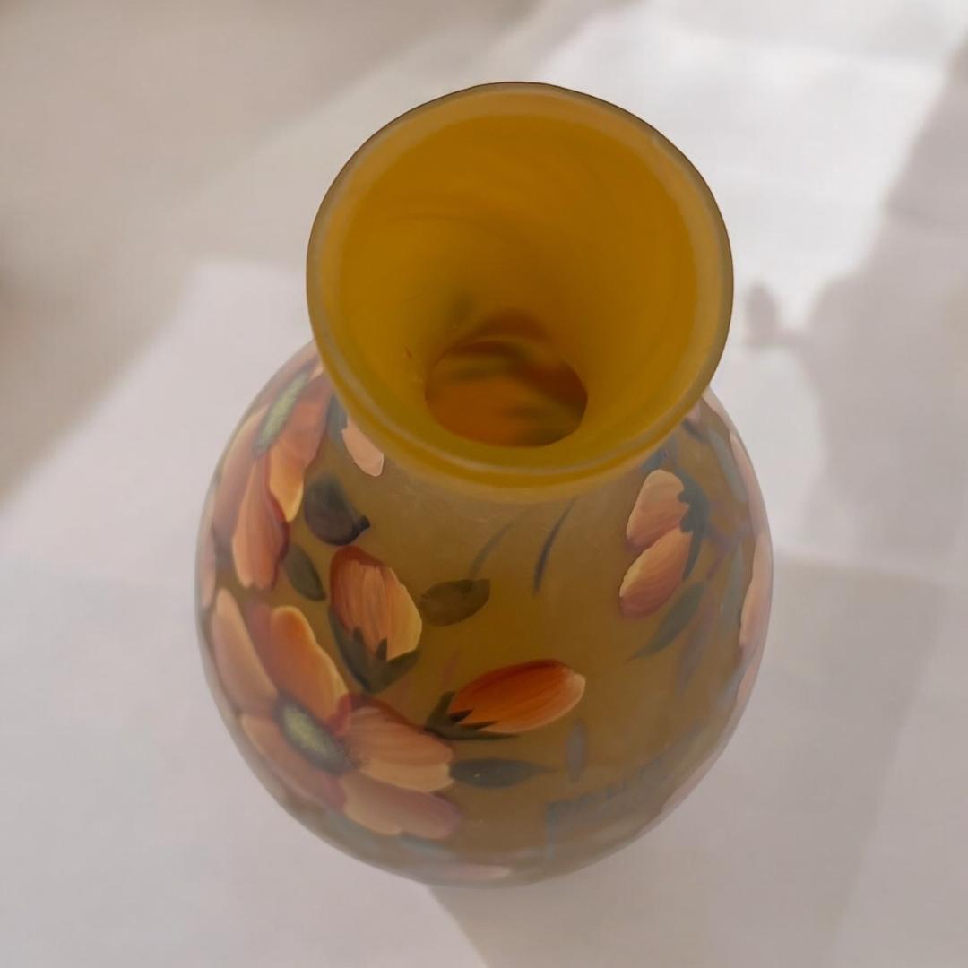 ◆証明書付◆Daum Nancyドームナンシー花瓶 高さ20cm　カメオ彫り