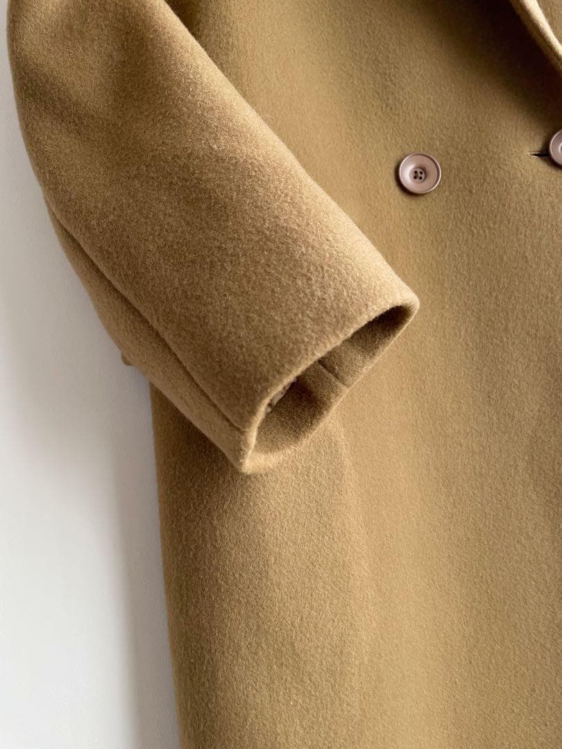 極美品✨ビューティ＆ユース　L マンテコウール　ダブルロングコート　キャメル