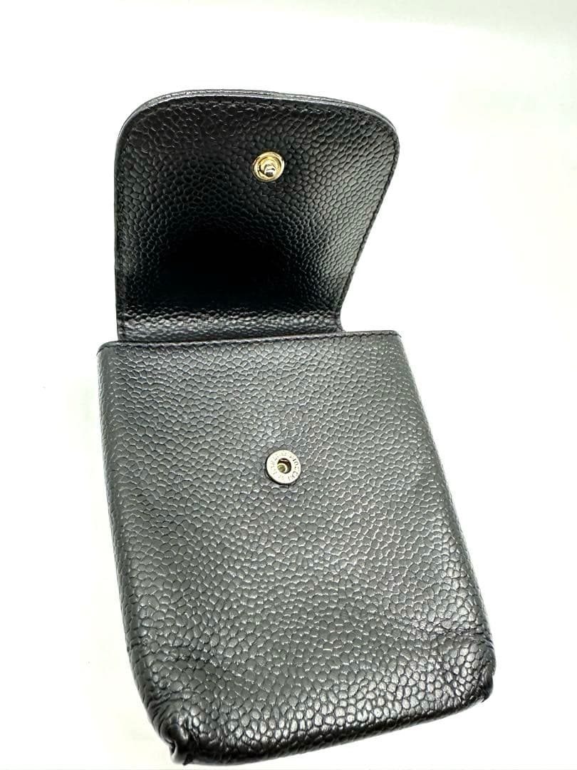 シャネル　シガレットケース　キャビアスキン