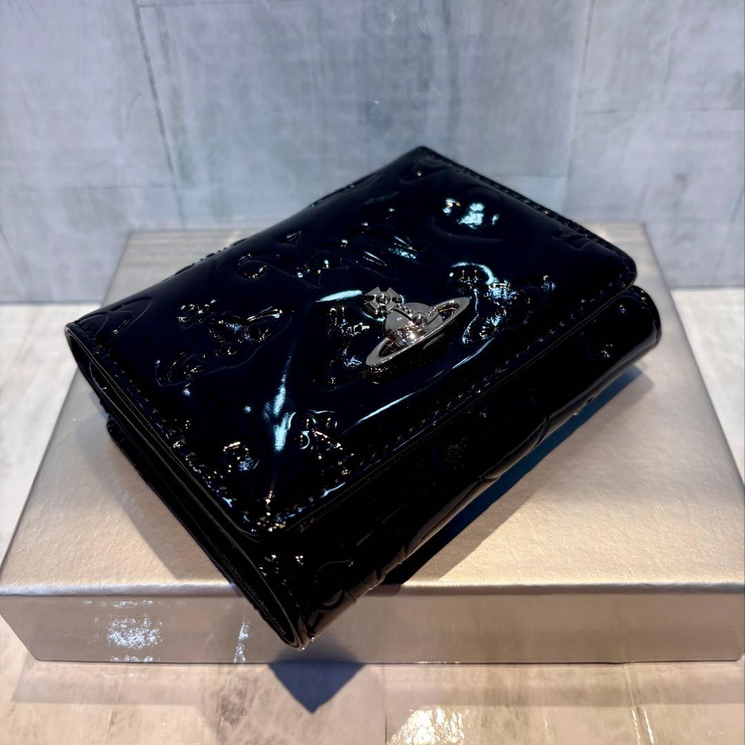 Vivienne Westwood 3つ折り財布 / エナメルブラック