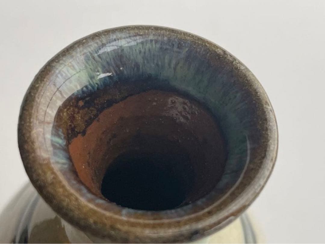 陶芸家　人間国宝　金城次郎　壺屋焼　徳利　酒器　共箱　やちむん　沖縄　魚文