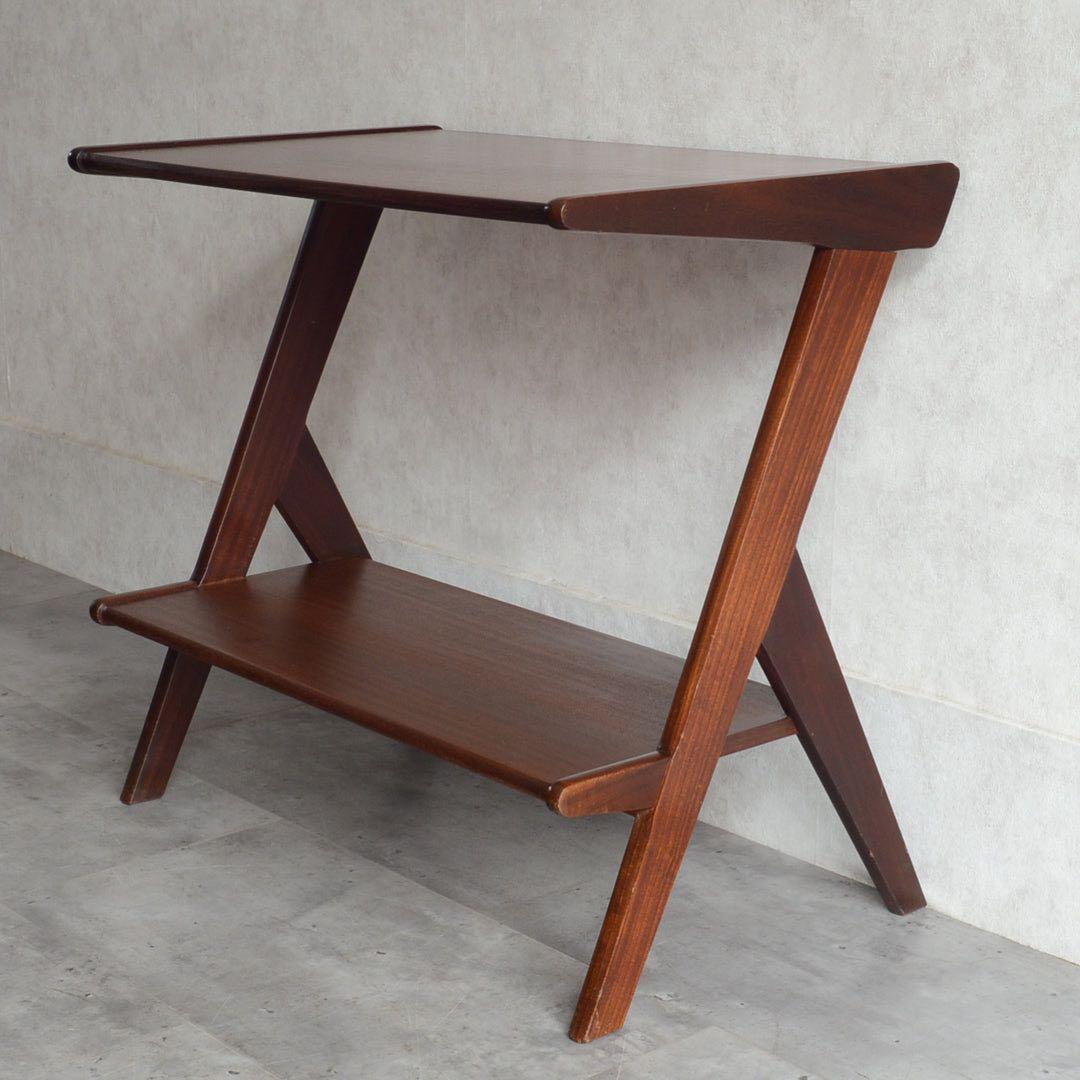 オランダ ヴィンテージ WéBé チークサイドテーブル ミッドセンチュリー