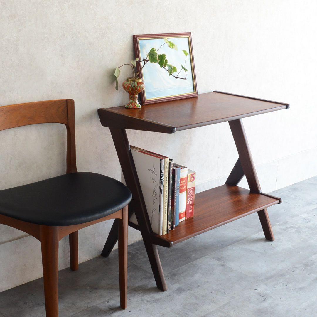 オランダ ヴィンテージ WéBé チークサイドテーブル ミッドセンチュリー