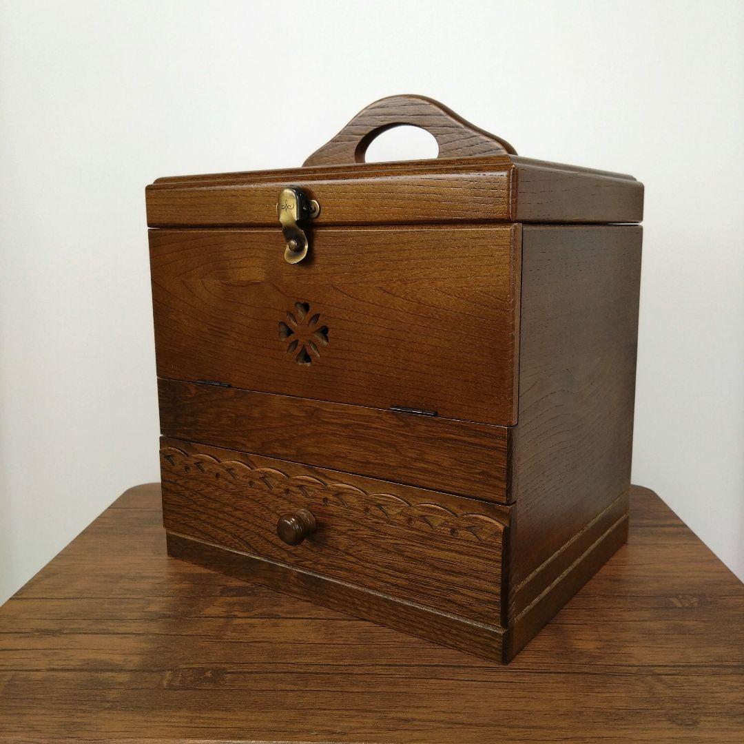 《リクエスト依頼品》　　木製メイクボックス　日本製