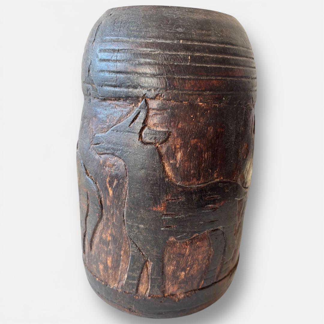 【民藝・プリミティブ】古木 くり抜き 木鉢 木桶 原木　花器含む 6点セット