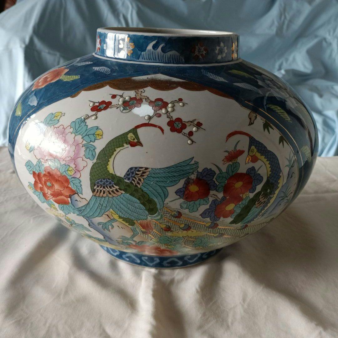 有田焼　古許窯　菊水作　飾壺