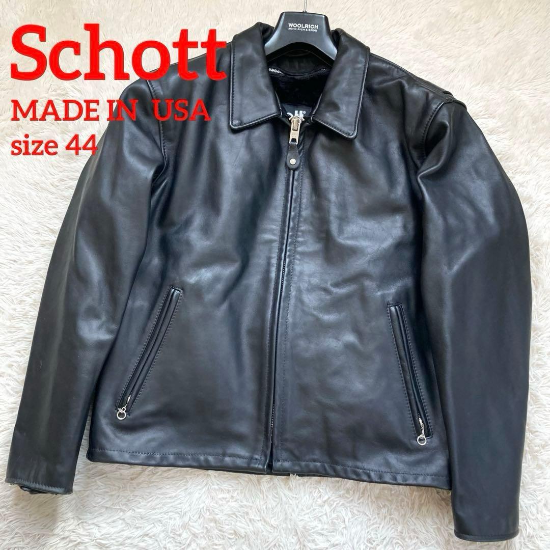 ✨特大サイズ44✨美品ショットSchott シングルライダース 米国製 ライナー
