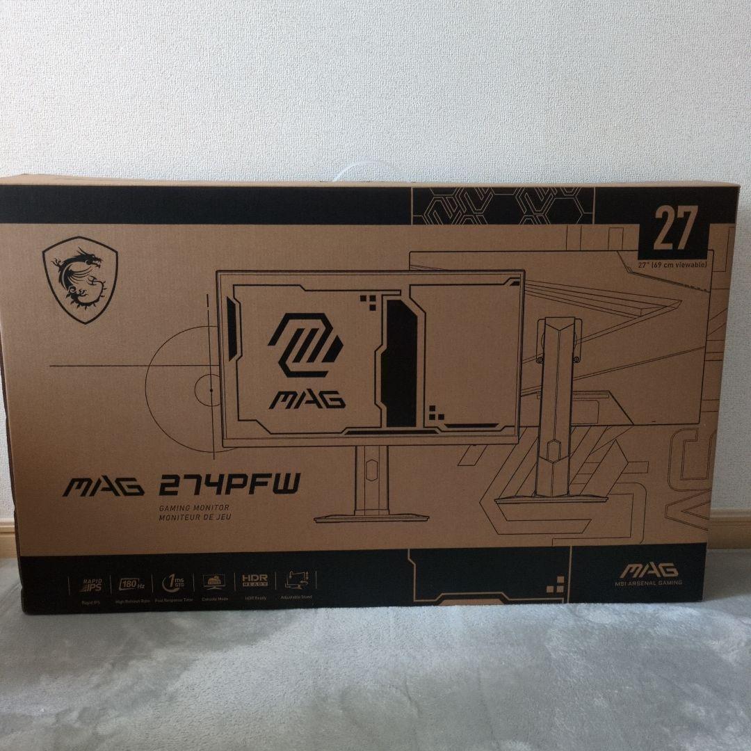 【ほぼ未使用品】MSI 274PFW 27インチ ゲーミングモニター
