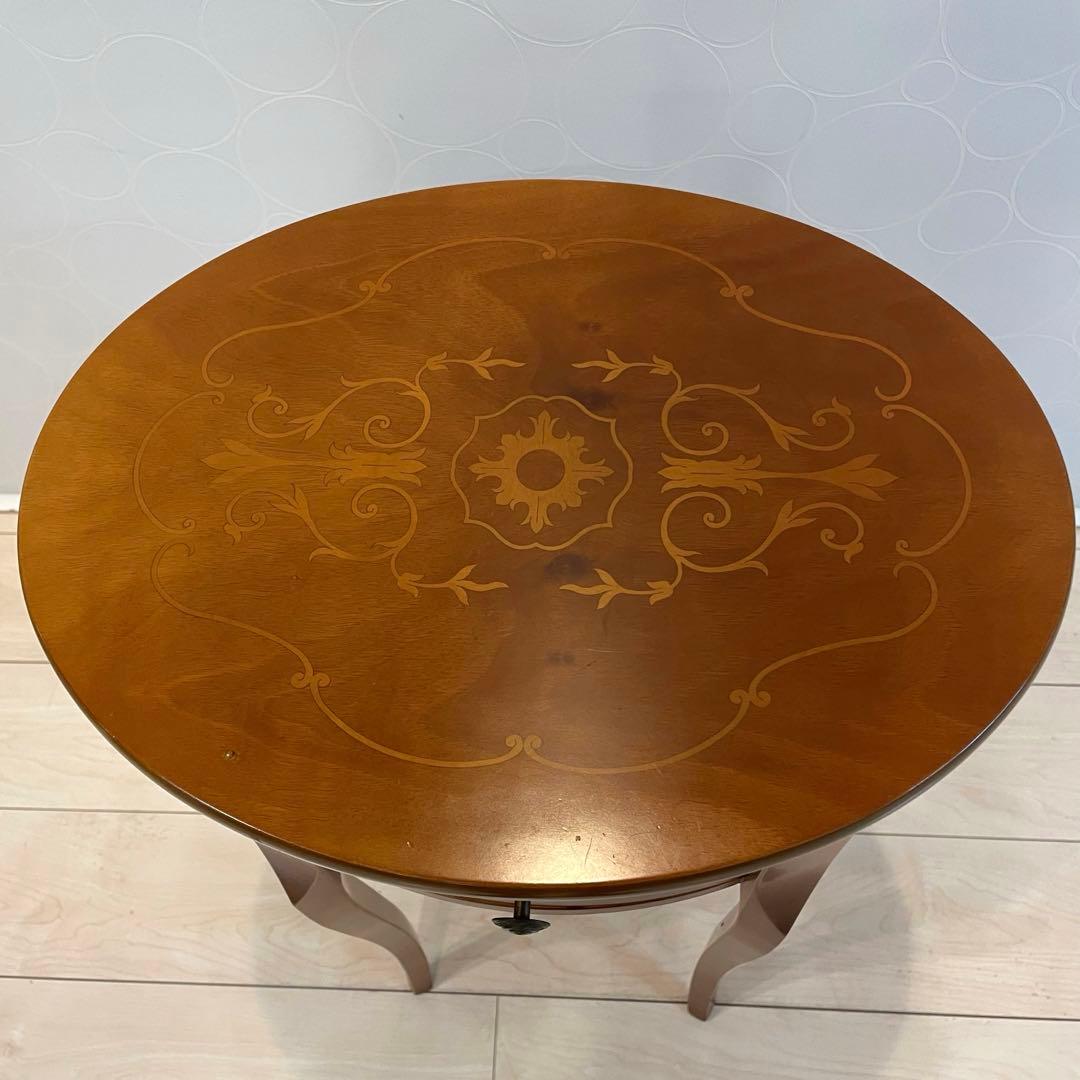 猫脚 アンティーク コンソール サイドテーブル 2段チェスト 飾り彫り入り 洋風