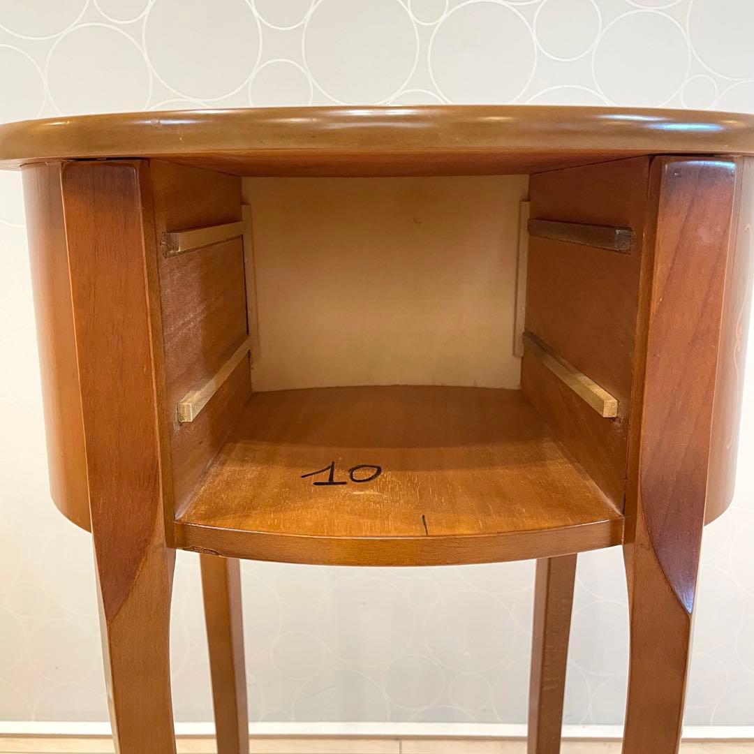 猫脚 アンティーク コンソール サイドテーブル 2段チェスト 飾り彫り入り 洋風