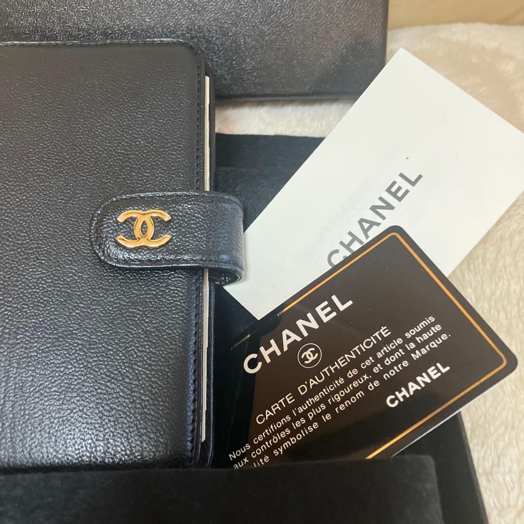 i*7様 セール！CHANEL 手帳カバー CC ココマーク ココボタン レザー