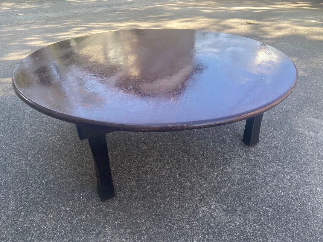 【限定SALE】昭和レトロ ちゃぶ台　折りたたみ　直径73cm