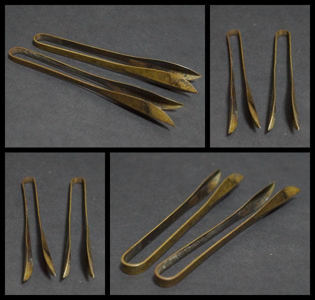 明治期 大型古銅製 桔梗座燭台 灯火器 蝋燭立 灯具一雙 蓋付小壺 銅製ハサミ付