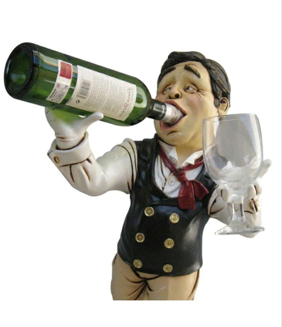 ワインホルダー マイ　ボトル・ホルダー置物 人物 給仕 ソムリエ ワインラック