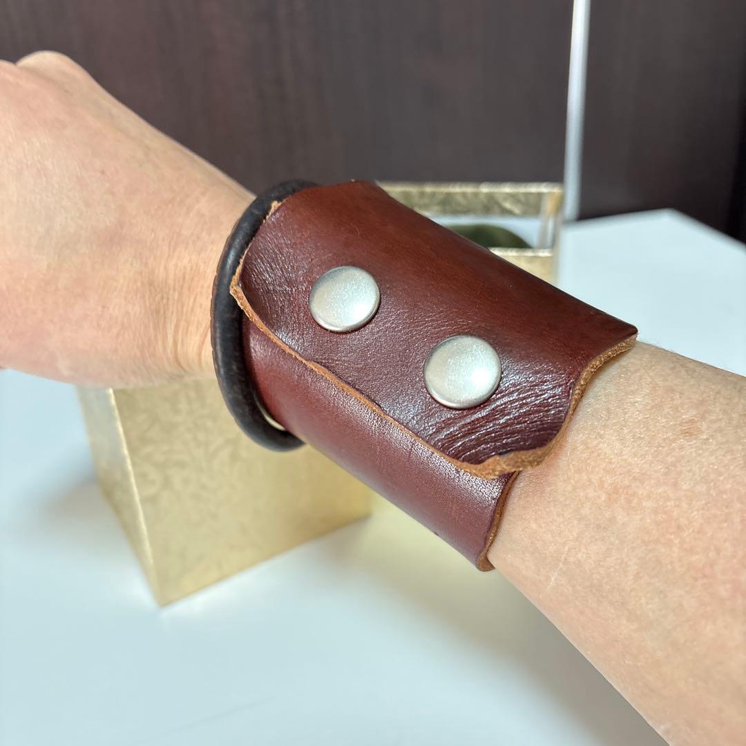 UNDERCOVER 牛革 アンクル バングル ブレスレット ブラウン 希少
