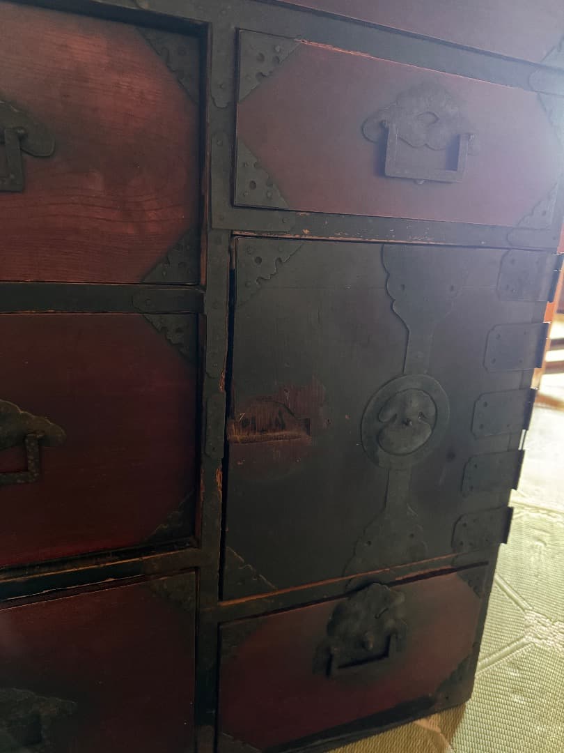仙台箪笥　伝統工芸品　アンティーク　古道具　和箪笥　キャビネット　仙台ダンス
