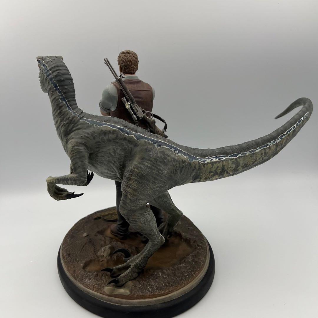 ジュラシックパーク　クロニクル　フィギュア　ブルー　恐竜　ラプトル　膝破損修復品