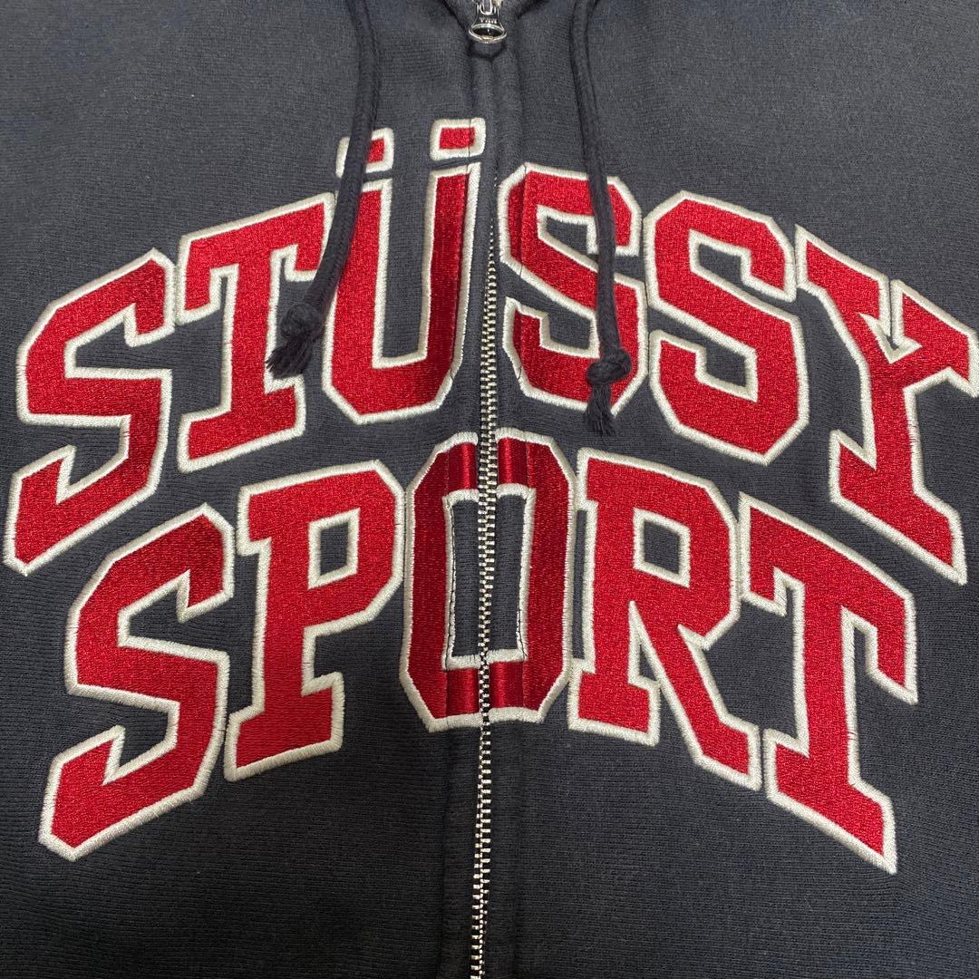 【希少】24ss Stussy Sport Zip Hoodie ブラック 黒