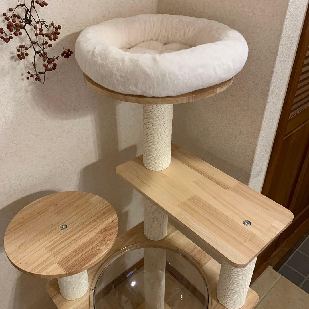 木製キャットタワー 据え置き型