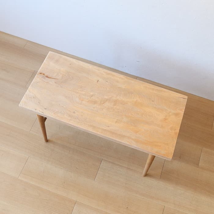 アンティーク サイドテーブル カエデ 天板 無垢材 レトロ 木製 ラタン