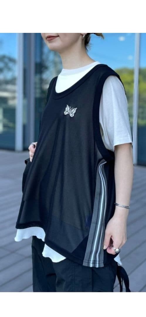 【BEAMS BOY別注】NEEDLES ／ポリエステルメッシュタンクトップ