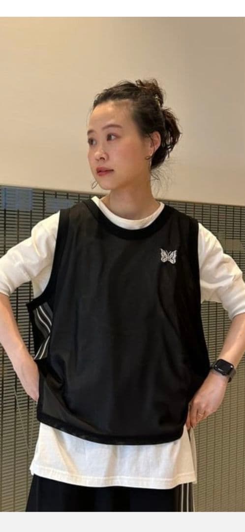 【BEAMS BOY別注】NEEDLES ／ポリエステルメッシュタンクトップ