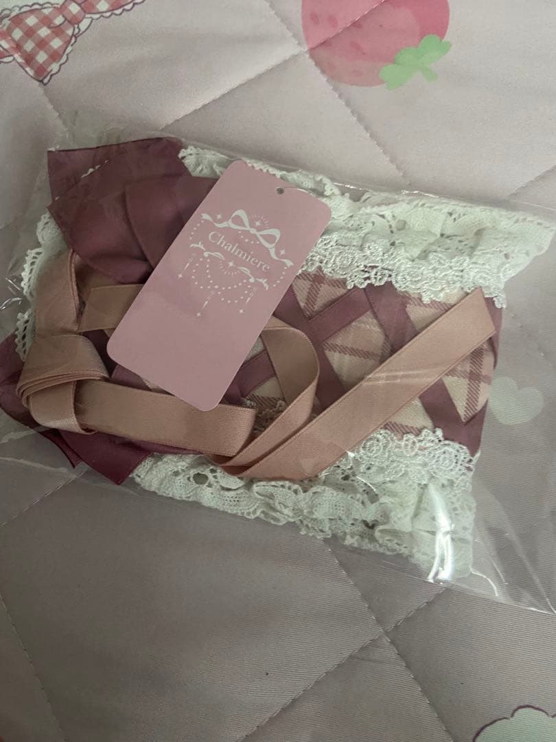 chalmiere シャルミエール　タータンチェックヘッドドレスとマルチリボン