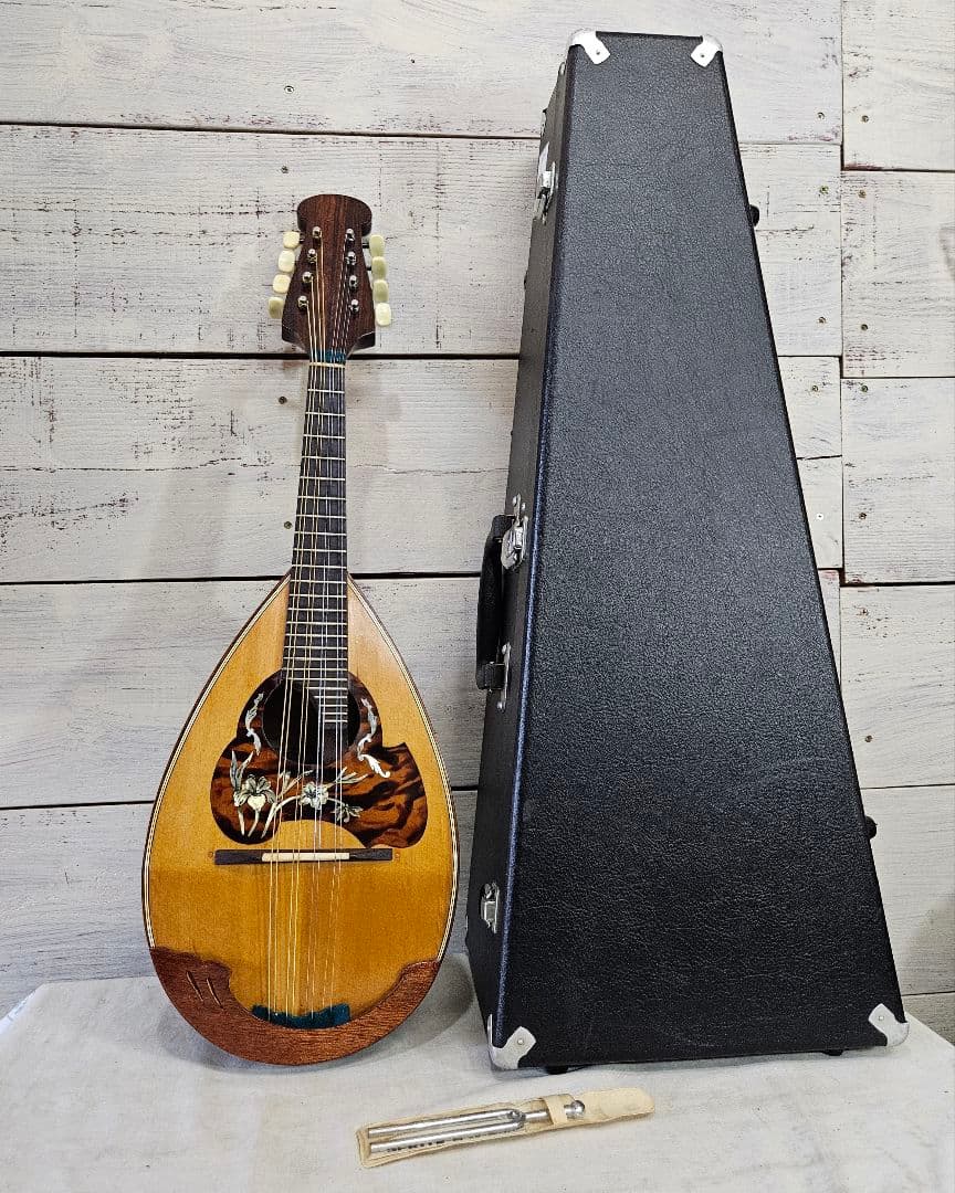 ラファエレ カラーチェ マンドリン 白蝶貝装飾 象嵌 べっ甲 1974年製