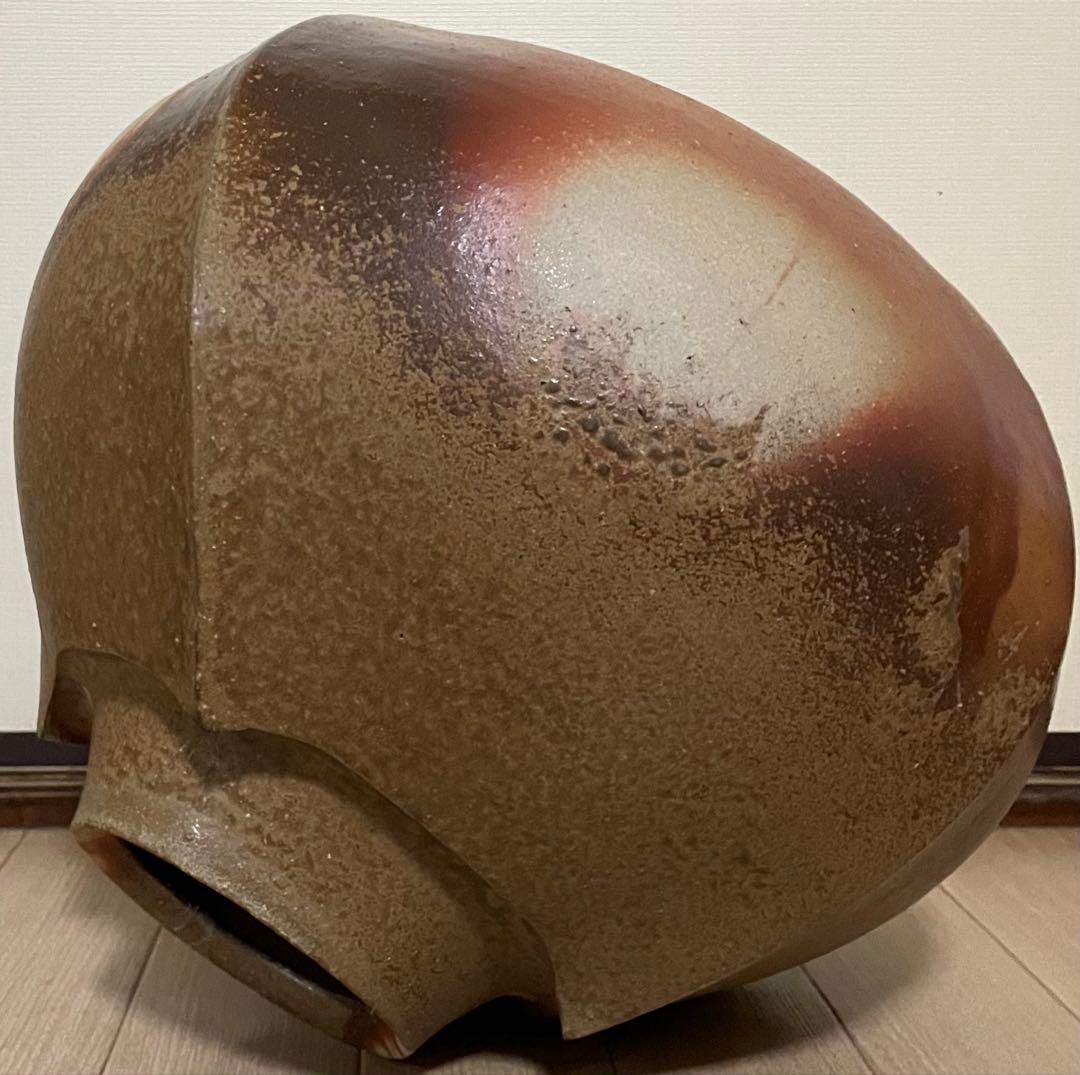 TK　大壺　備前焼　作家作品　共箱　共布　栞　　　　12kg v447