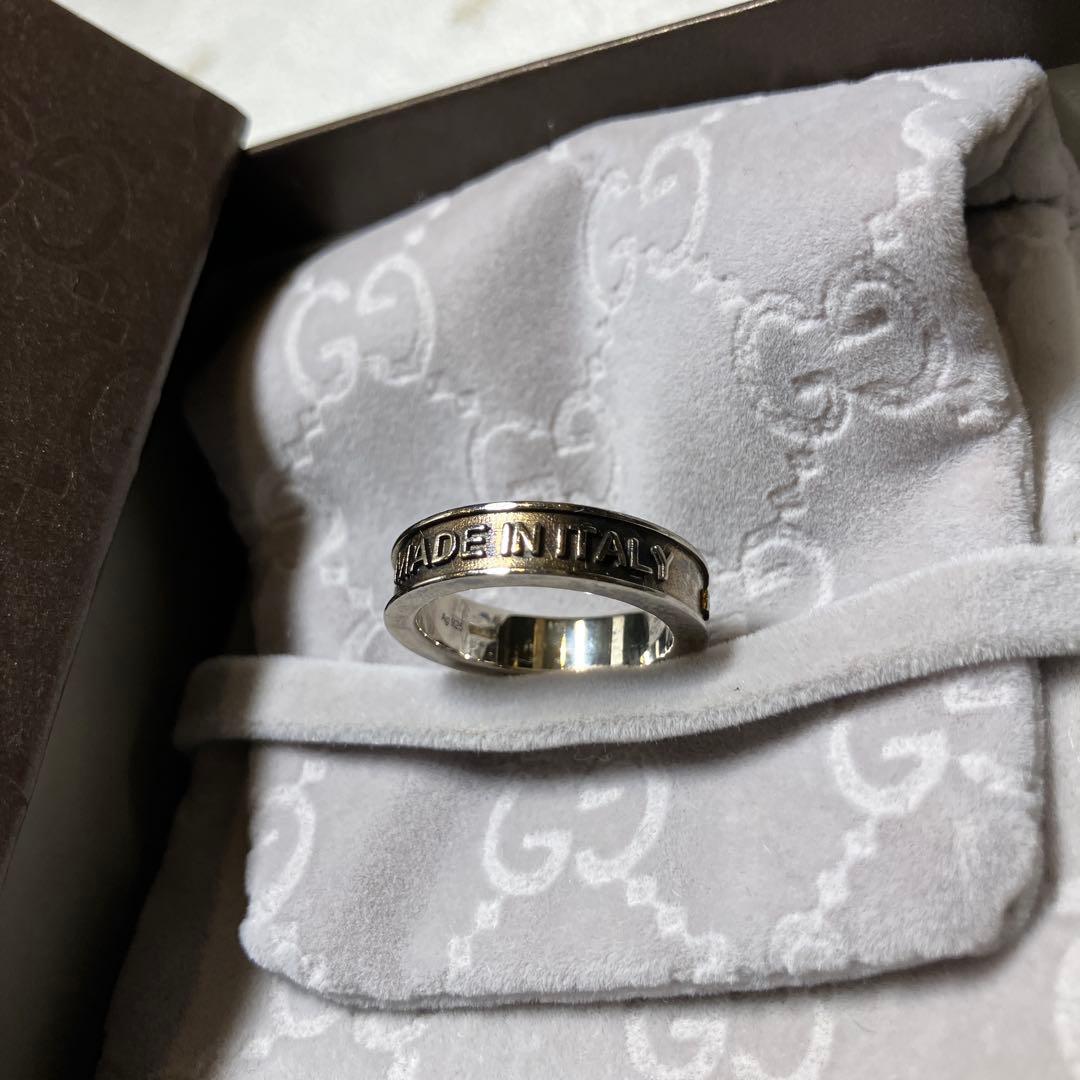 GUCCI インターロッキング G リング Ag925 12号　ロゴ