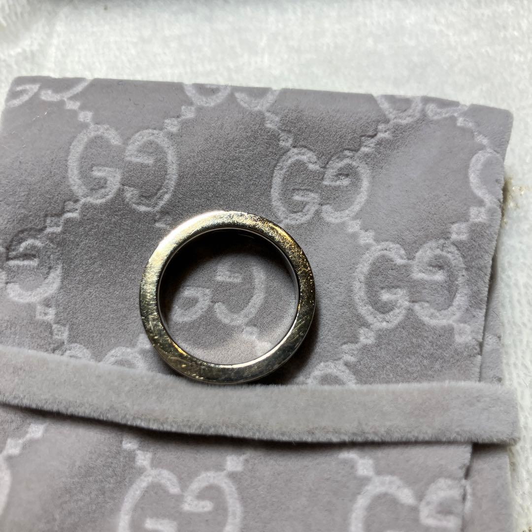 GUCCI インターロッキング G リング Ag925 12号　ロゴ