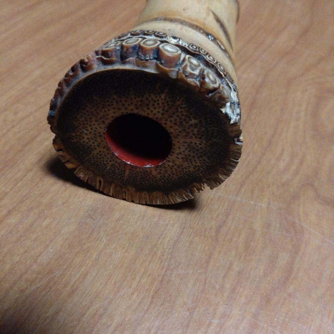 値下げ都山流一尺八寸管　境山銘二つ印