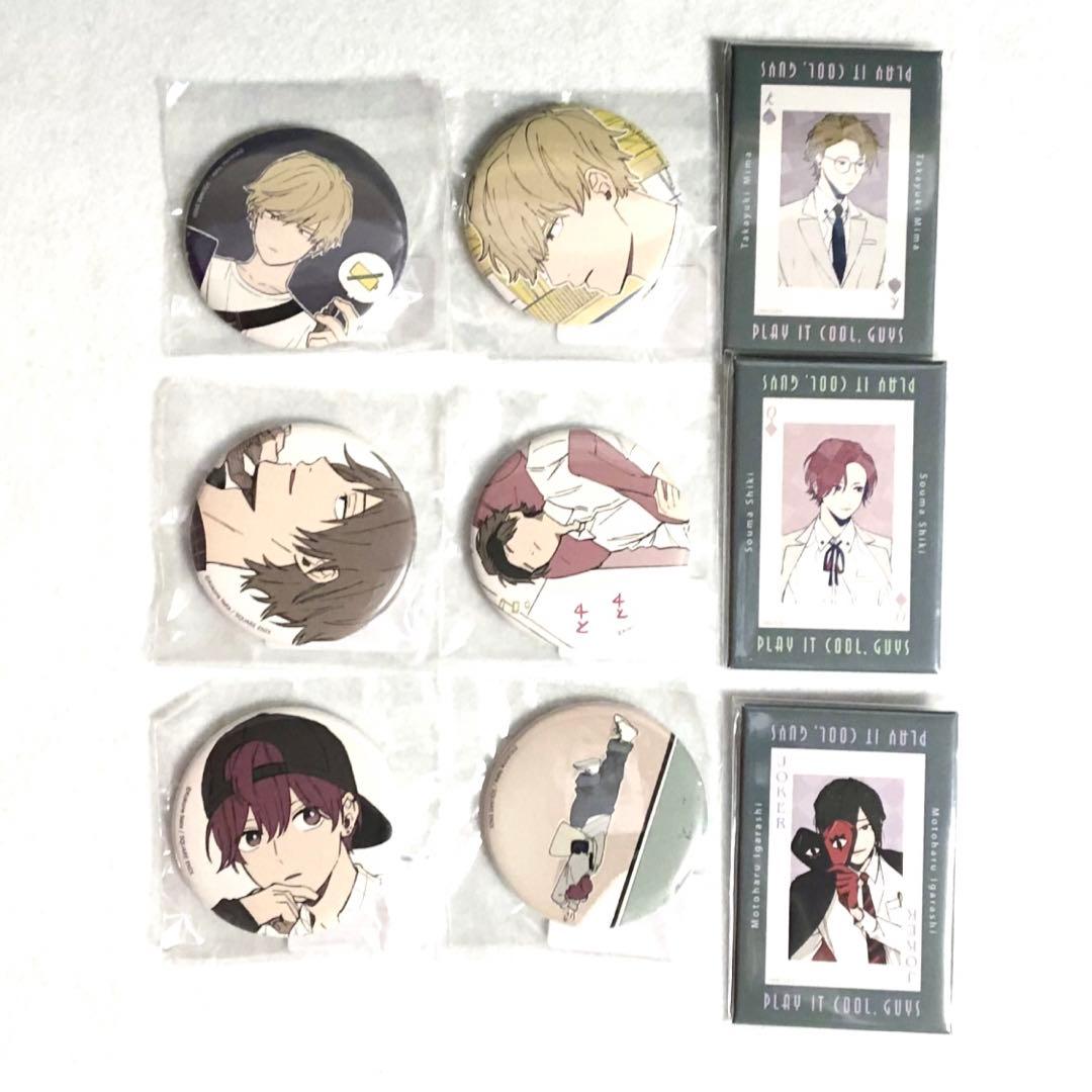 クールドジ男子　缶バッジ　スクエア缶バッジ　二見　三間　四季　五十嵐　くじ　原作