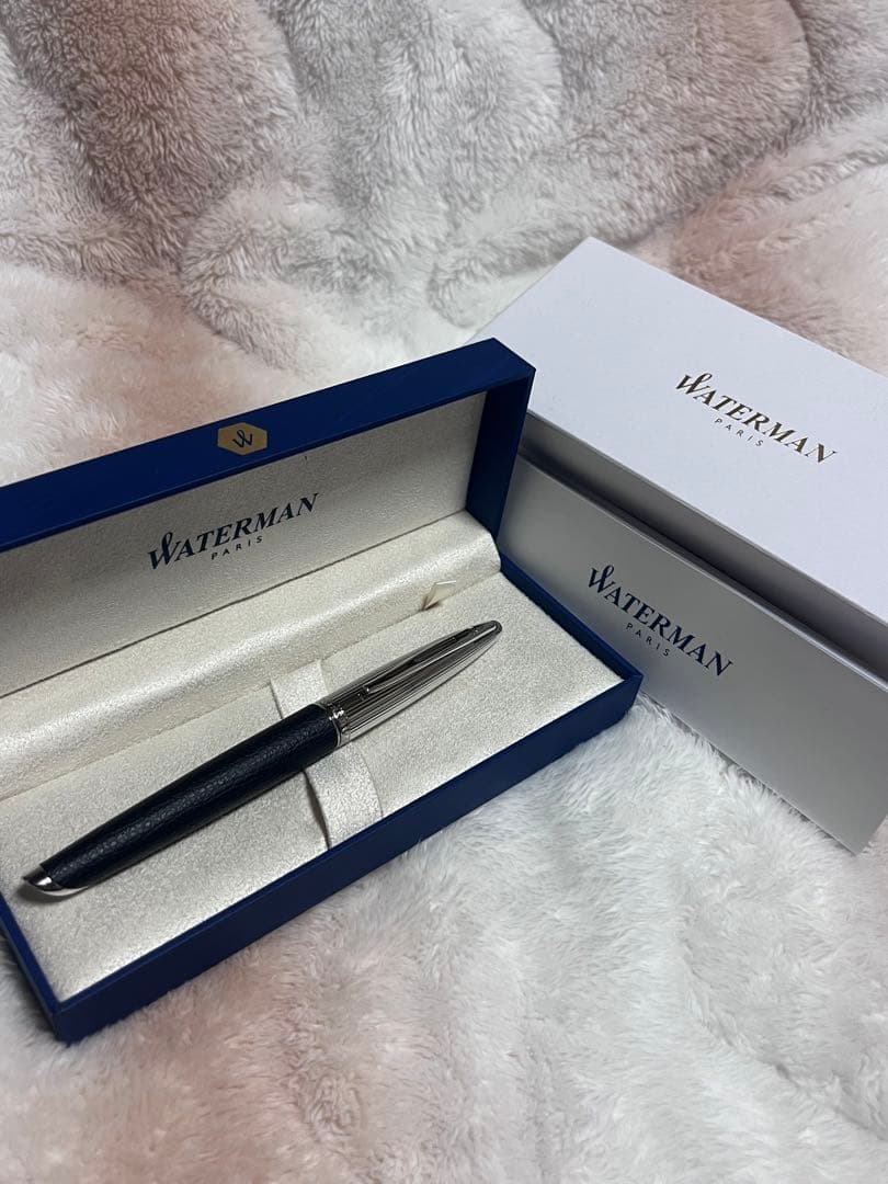 ☆廃番 新品未使用 ウォーターマン ブラックレザーCT SE ボールペン☆
