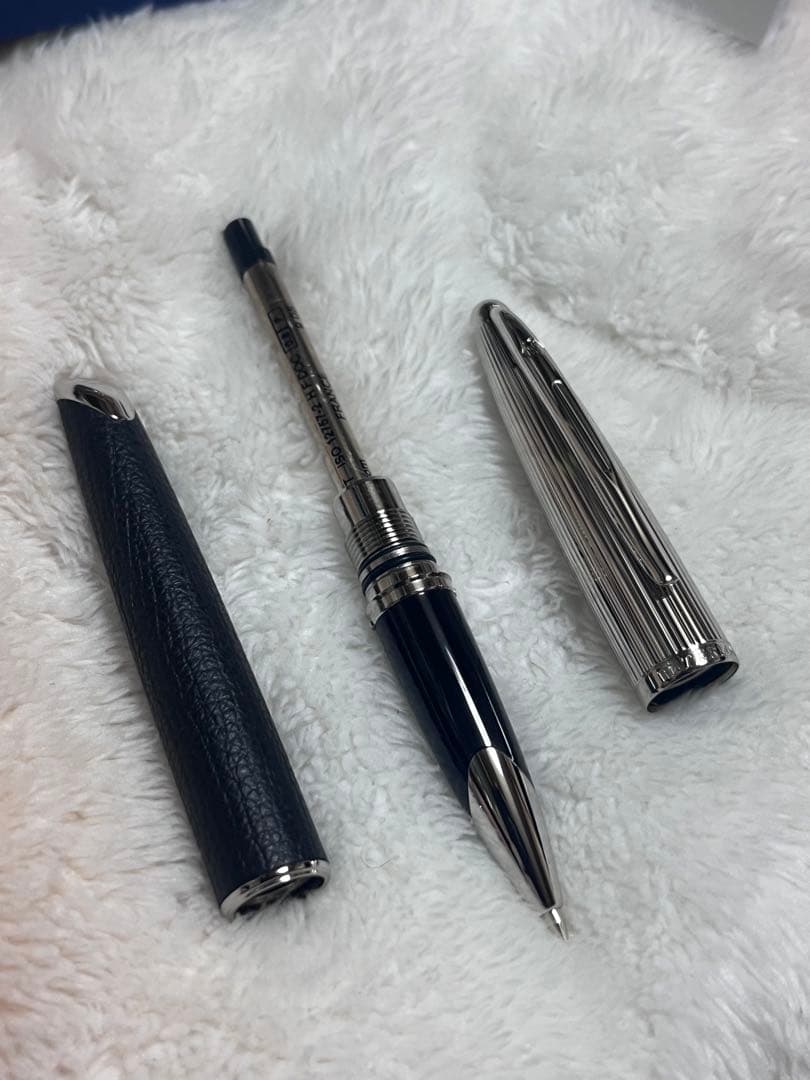☆廃番 新品未使用 ウォーターマン ブラックレザーCT SE ボールペン☆