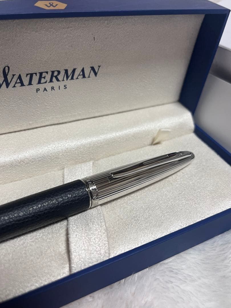 ☆廃番 新品未使用 ウォーターマン ブラックレザーCT SE ボールペン☆