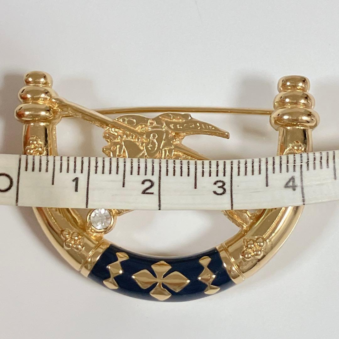 バーバリー ブローチ ホース 馬 騎士 ゴールド ヴィンテージ