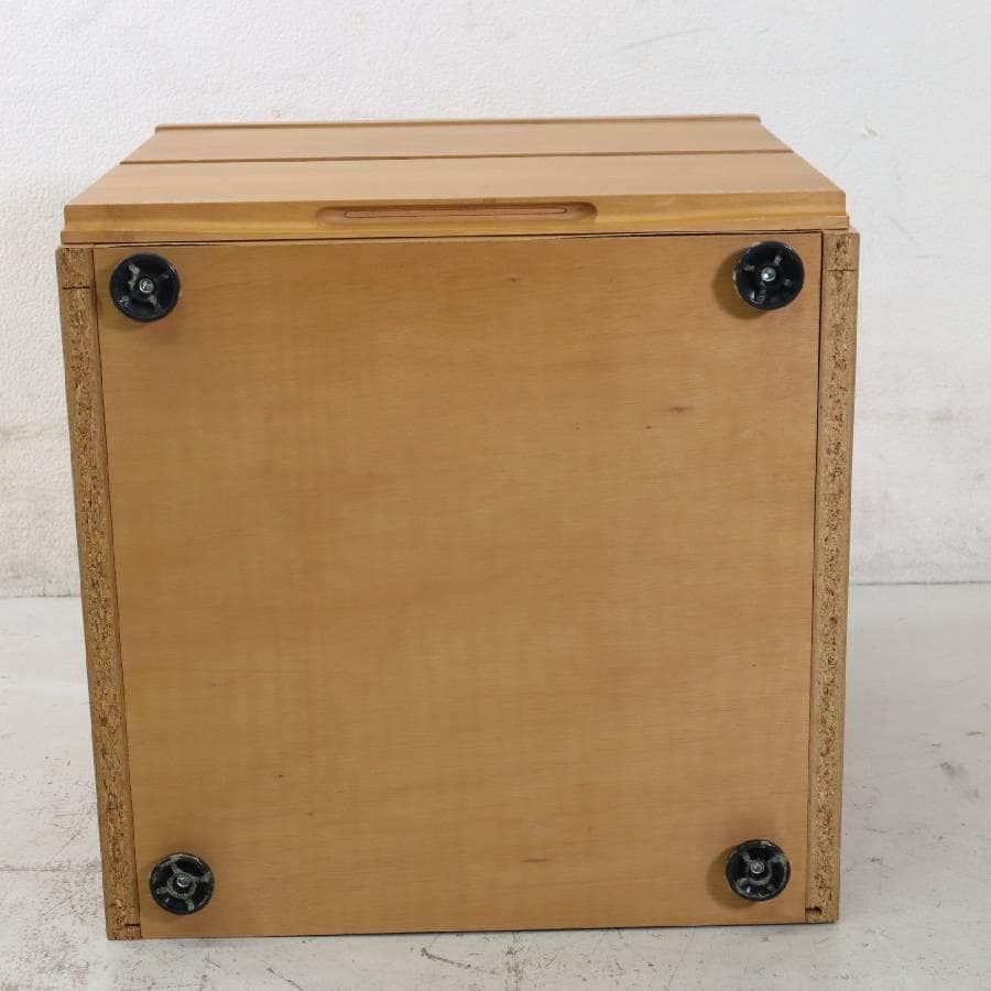 無印良品 廃番 バーチ材 ナイトテーブル サイドテーブル 引き出し2段