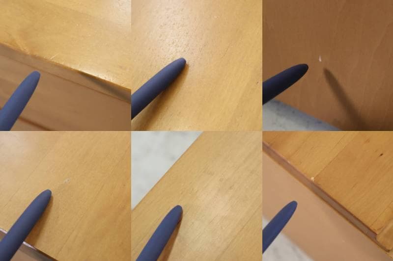 無印良品 廃番 バーチ材 ナイトテーブル サイドテーブル 引き出し2段