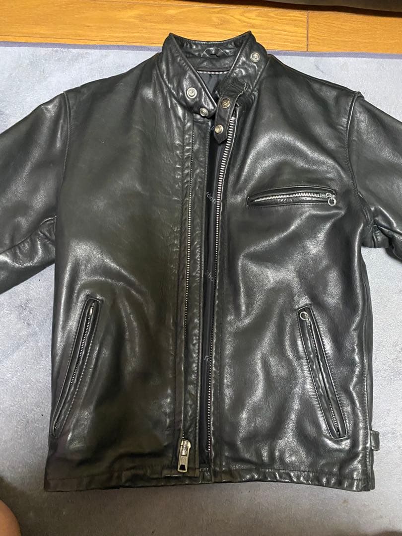 schott 141 シングルライダースジャケット　36