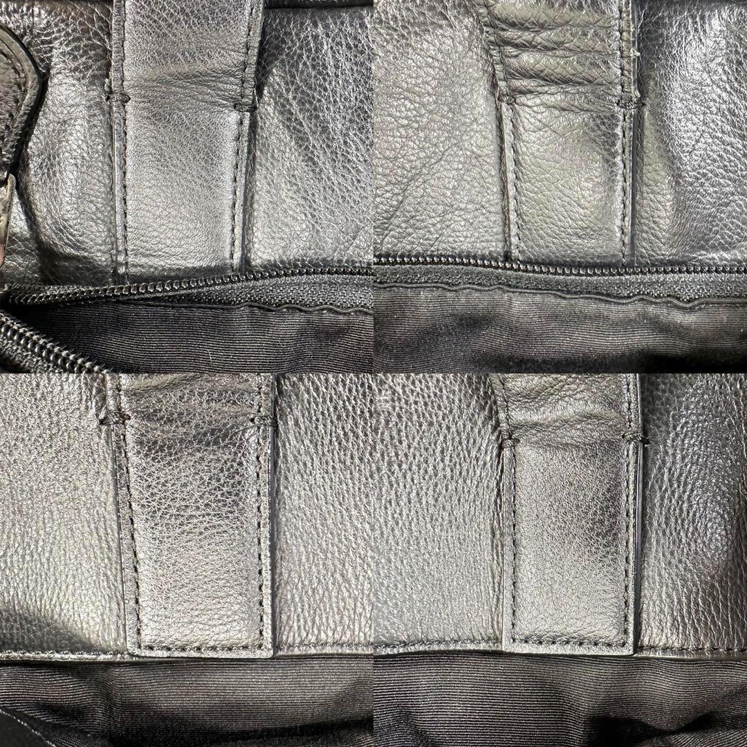 【美品】コーチ 54804 2way ブリーフケース レザー 手提げ 黒 A4可