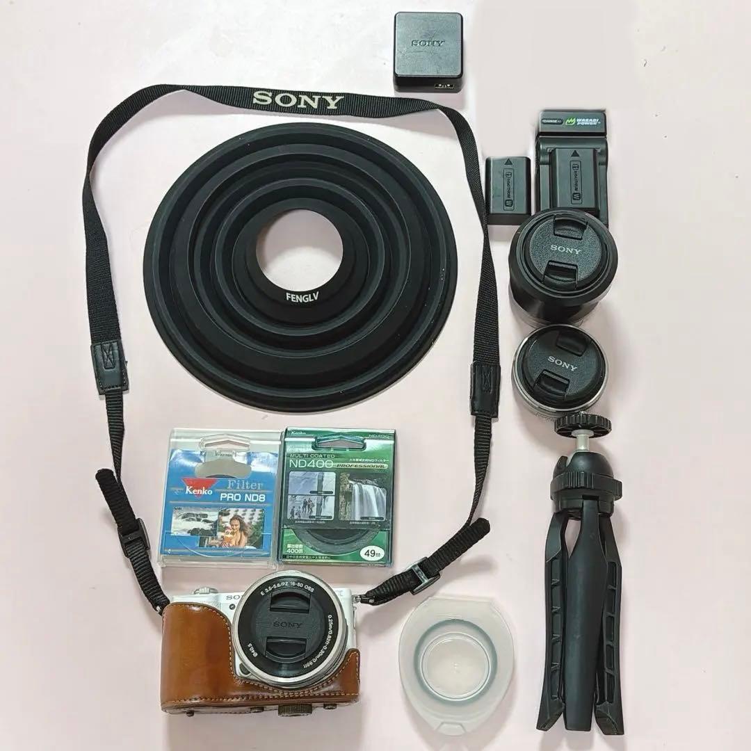 SONY α5100 ミラーレスカメラ レンズ3つ付き αシリーズ ホワイト