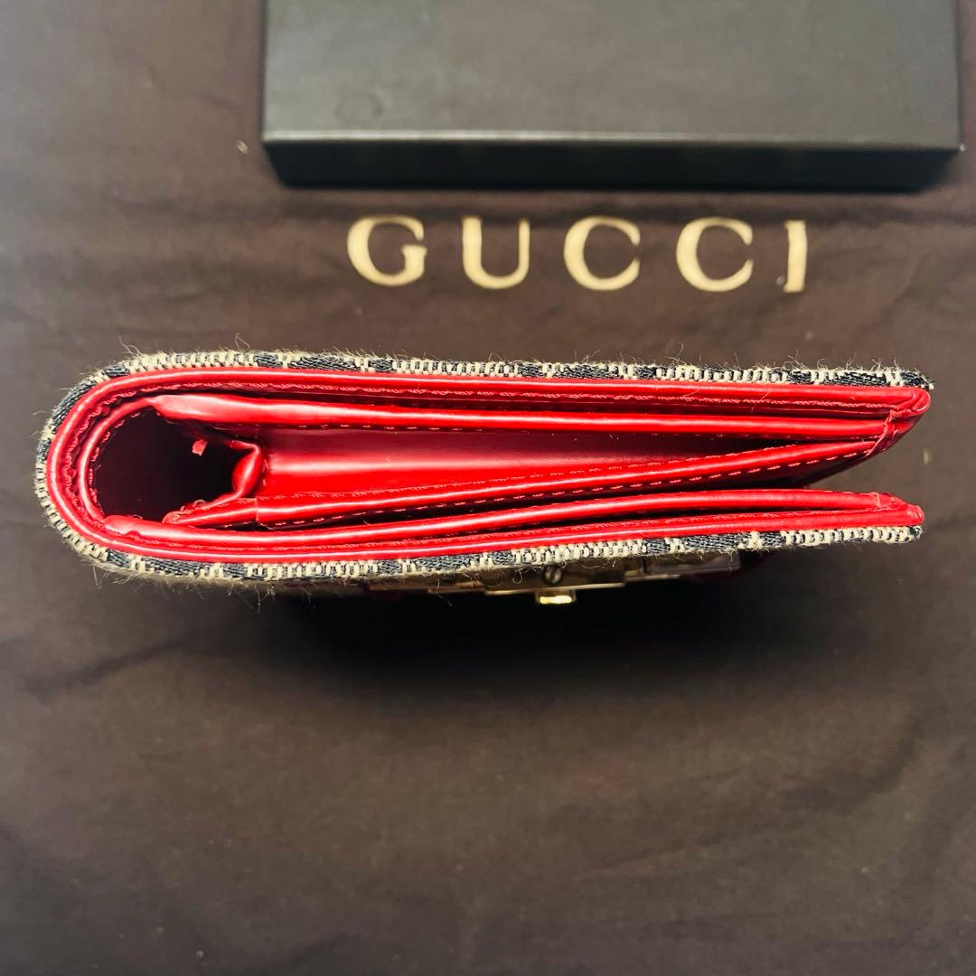 正規品　新品未使用グッチ財布　グッチ折り財布　グッチジャッキー　GGキャンパス
